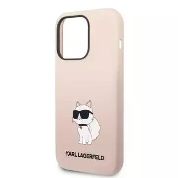 Etui ochronne na telefon Karl Lagerfeld KLHCP14LSNCHBCP do Apple iPhone 14 Pro 6,1" hardcase różowy/pink Silicone Choupette