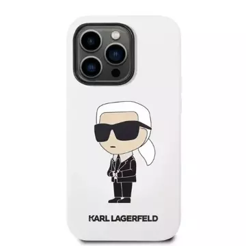 Etui ochronne na telefon Karl Lagerfeld KLHCP14LSNIKBCH do Apple iPhone 14 Pro 6,1" hardcase biały/white Silicone Ikonik