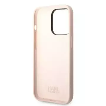 Etui ochronne na telefon Karl Lagerfeld KLHCP14LSNIKBCP do Apple iPhone 14 Pro 6,1" hardcase różowy/pink Silicone Ikonik