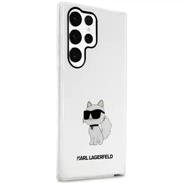 Etui ochronne na telefon Karl Lagerfeld KLHCS23LHNCHTCT do Samsung Galaxy S23 Ultra S918 transparent hardcase Ikonik Choupette