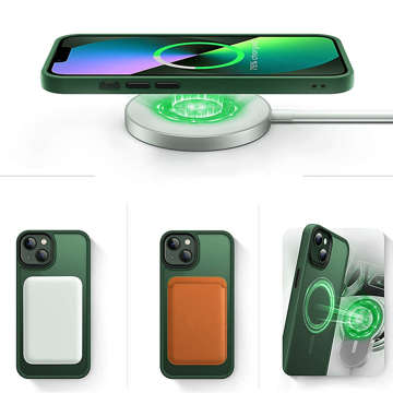 Etui ochronne na telefon MagMat Case do MagSafe do Apple iPhone 13 Mini Matte Green + Szkło
