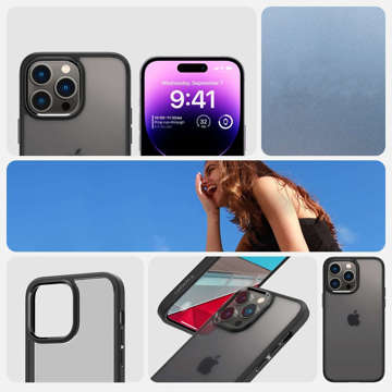 Etui ochronne na telefon Spigen Ultra Hybrid Case obudowa do Apple iPhone 14 Pro Frost Black