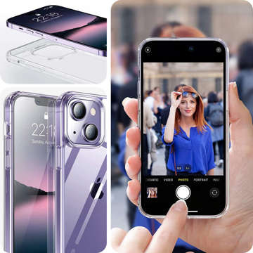 Etui ochronne obudowa Alogy Hybrid Case do Apple iPhone 14 Plus Przezroczyste + Alogy Glass Pack