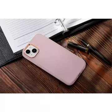 Etui ochronne obudowa Futerał FRAME do iPhone 15 Pro pudrowy róż