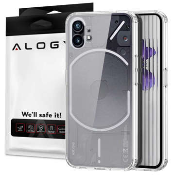 Etui ochronne obudowa pokrowiec Alogy Hybrid Clear Case do Nothing Phone 1 Przezroczyste + Szkło