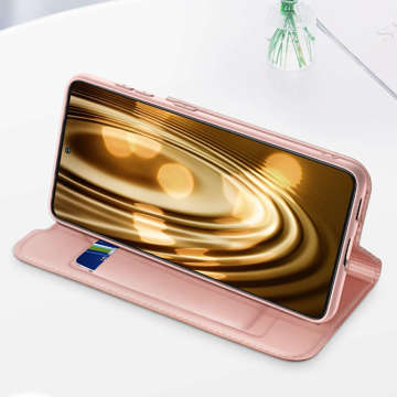 Etui ochronne z klapką Dux Ducis Skin Pro skórzane do Samsung Galaxy S21 FE Różowe