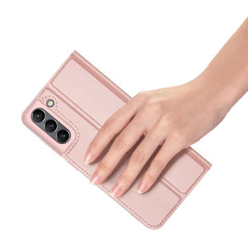 Etui ochronne z klapką Dux Ducis Skin Pro skórzane do Samsung Galaxy S21 FE Różowe