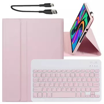 Etui ochronne z klawiaturą Alogy Keyboard case klawiatura bezprzewodowa do Lenovo Tab K11E / M11 10.95" TB330FU / TB330XU / TB331FC różowe