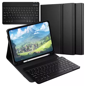 Etui ochronne z klawiaturą do Apple iPad Pro 11" M4 2024 Alogy Keyboard case z miejscem na rysik klawiatura Bluetooth czarne 