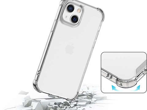 Etui pancerne ShockProof Alogy do Apple iPhone 13 6.1 Przezroczyste + Szkło