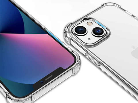 Etui pancerne ShockProof Alogy do Apple iPhone 13 6.1 Przezroczyste + Szkło