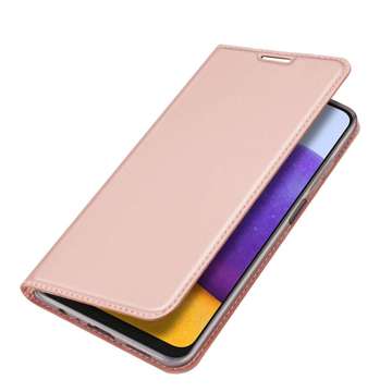 Etui portfel DuxDucis SkinPro do Samsung Galaxy A22 / M22 4G/LTE Rose Gold