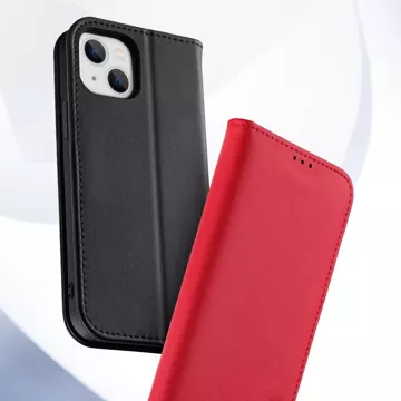 Etui portfel z blokadą RFID do iPhone 15 Plus Dux Ducis Hivo - brązowe