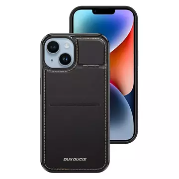 Etui portfel z podstawką 3w1 do iPhone 15 Plus MagSafe blokada RFID Dux Ducis Rafi Mag - czarne