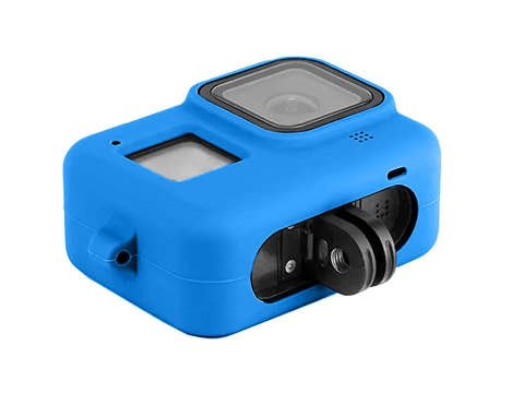 Etui silikonowe Alogy ochronne do GoPro Hero 8 z paskiem Niebieskie