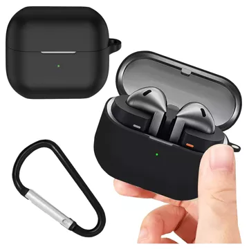 Etui silikonowe case pokrowiec na słuchawki obudowa do Samsung Galaxy Buds 3 / 3 Pro Czarne