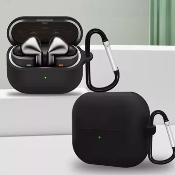 Etui silikonowe case pokrowiec na słuchawki obudowa do Samsung Galaxy Buds 3 / 3 Pro Czarne