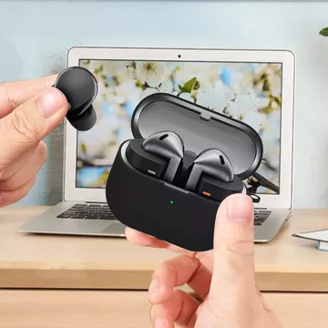 Etui silikonowe case pokrowiec na słuchawki obudowa do Samsung Galaxy Buds 3 / 3 Pro Czarne