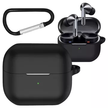 Etui silikonowe case pokrowiec na słuchawki obudowa do Samsung Galaxy Buds 3 / 3 Pro Czarne