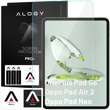 Etui + szkło do OnePlus Pad Go/Oppo Pad Air 2/Oppo Pad Neo 11.4" obudowa na tablet Case Alogy Book Czarny + Rysik Gratis 