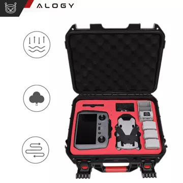 Etui walizka do DJI Mini 4 Pro, Mini 3 Pro, Mini 3 pokrowiec futerał na drona kontroler Alogy Hard Case Czarny