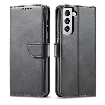 Etui z klapką magnetyczne portfel Alogy skórzane do Samsung Galaxy S22 Plus Czarne