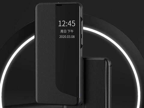Etui z klapką portfel Alogy skórzane Smart View Cover do Huawei P30 Pro Czarne