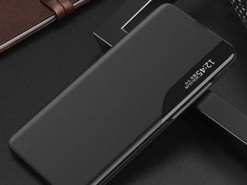 Etui z klapką portfel Alogy skórzane Smart View Cover do Samsung Galaxy S21 FE Czarne
