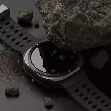 Etui ze szkłem Ringke Slim & Tempered Glass do Samsung Galaxy Watch Ultra (47 mm) Titanium Black
