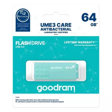 GOODRAM pendrive UME3 64GB USB3.2 (Biomaster protected)