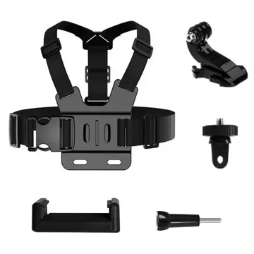 GoPro Chest Strap zestaw akcesoriów 5w1 do kamer sportowych GoPro, DJI, Insta360, SJCam, Eken (GoPro 5 in 1 chest strap )