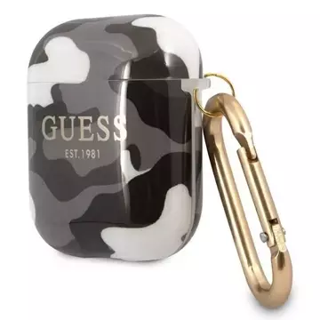 Guess GUA2UCAMG AirPods cover czarny/black Camo Collection