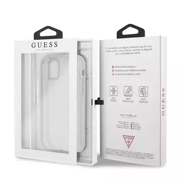 Guess GUHCN65PCGLSI iPhone 11 Pro Max srebrny/silver hard case Glitter