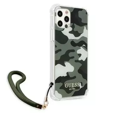Guess GUHCP12LKSARKA iPhone 12 Pro Max 6,7" zielony/khaki hardcase Camo Collection