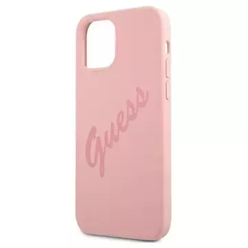 Guess GUHCP12LLSVSPI iPhone 12 Pro Max 6,7" różowy/pink hardcase Script Vintage