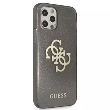 Guess GUHCP12LPCUGL4GBK iPhone 12 Pro Max 6,7" czarny/black hard case Glitter 4G Big Logo