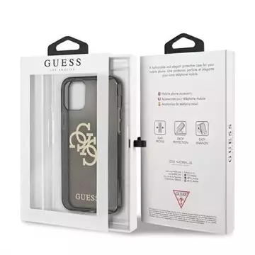 Guess GUHCP12LPCUGL4GBK iPhone 12 Pro Max 6,7" czarny/black hard case Glitter 4G Big Logo