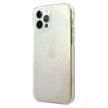 Guess GUHCP12M3D4GIRBL iPhone 12/12 Pro 6,1" opalowy/iridescent hardcase 4G 3D Pattern Collection