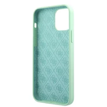 Guess GUHCP12MLSLMGGN iPhone 12/12 Pro 6,1" zielony/green hardcase Metal Logo Script