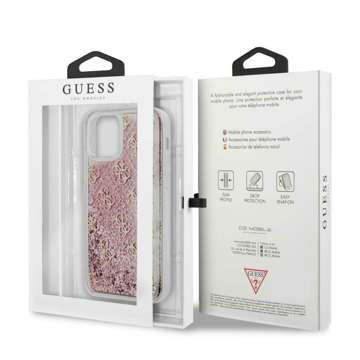 Guess GUHCP12SLG4GSPG iPhone 12 mini 5,4" różowy/pink hardcase 4G Liquid Glitter