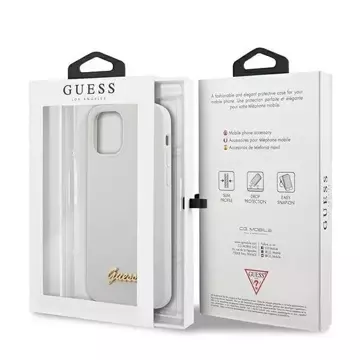 Guess GUHCP12SLSLMGWH iPhone 12 mini 5,4" biały/white hardcase Metal Logo Script