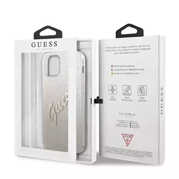 Guess GUHCP12SPCUGLSGO iPhone 12 mini 5,4" złoty/gold hardcase Glitter Gradient Script