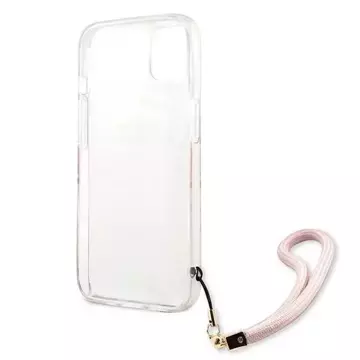 Guess GUHCP13SKMABPI iPhone 13 mini 5,4" różowy/pink hardcase Marble Strap Collection