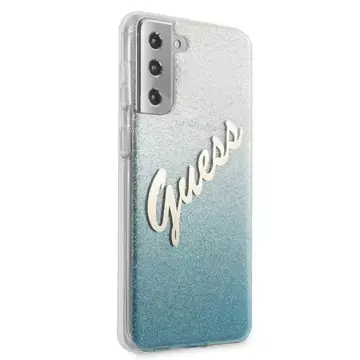 Guess GUHCS21MPCUGLSBL S21+ G996 niebieski/blue hardcase Glitter Gradient Script