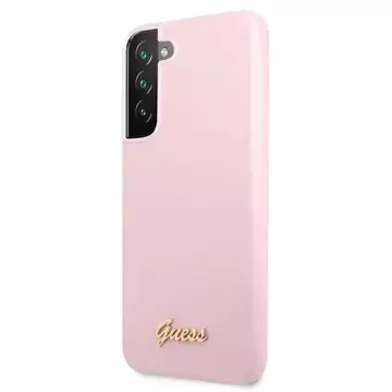 Guess GUHCS22MLSLMGLA S22+ S906 lawenda/lavender hardcase Silicone Script Metal Logo