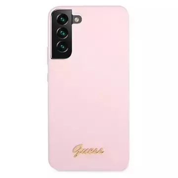 Guess GUHCS22MLSLMGLA S22+ S906 lawenda/lavender hardcase Silicone Script Metal Logo