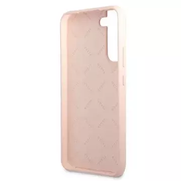 Guess GUHCS22MLSLMGPP S22+ S906 różowy/pink hardcase Silicone Script Metal Logo