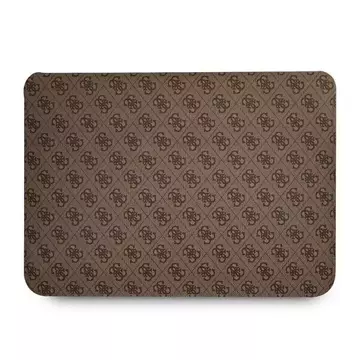 Guess Sleeve GUCS16P4TW 16" brązowy /brown 4G Uptown Triangle logo