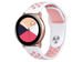 Gumowy Uniwersalny pasek sportowy Alogy soft band do smartwatcha 20mm Biało-różowy