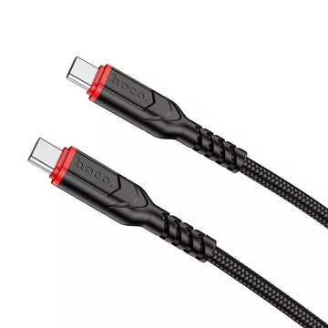 HOCO Kabel Typ C do Typ C X59 3 m Czarny PD 60W 3A Nylonowy Oplot